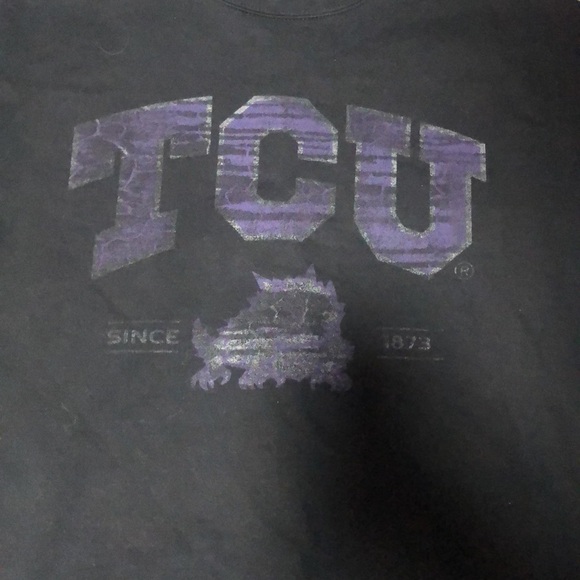 Black sweatshirt TCU collage sweater - Picture 2 of 3